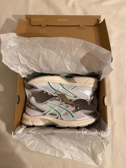 asics gel-1130 white green / blue fade / blanc vert