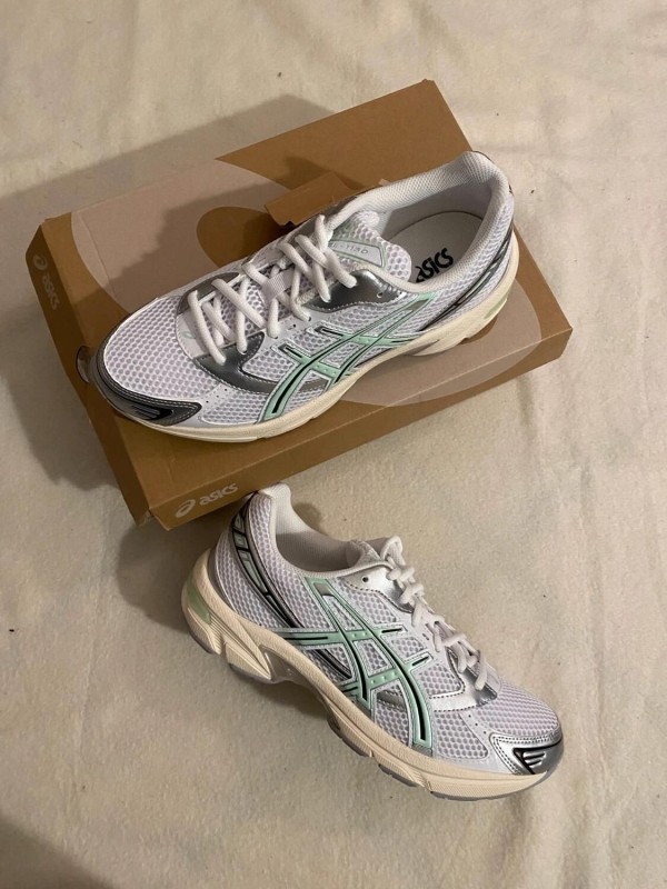 asics gel-1130 white green / blue fade / blanc vert 2