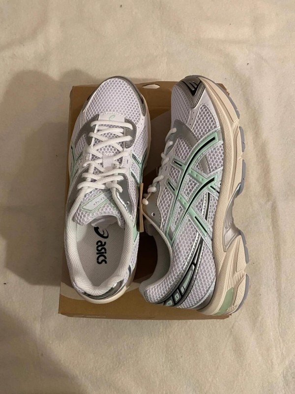 asics gel-1130 white green / blue fade / blanc vert 2