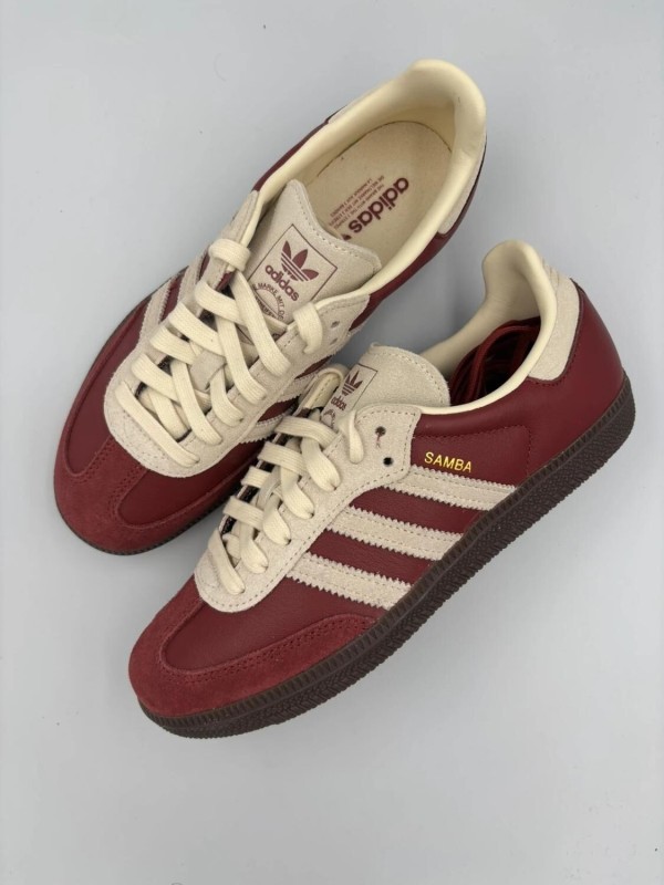 adidas samba og bordeaux/crème - 38 2/3 2