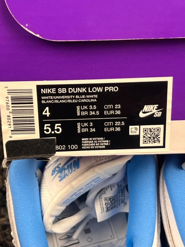 Nicole Hause x Nike SB Dunk Low Blanc Bleu Ciel - Taille 36 EU 2