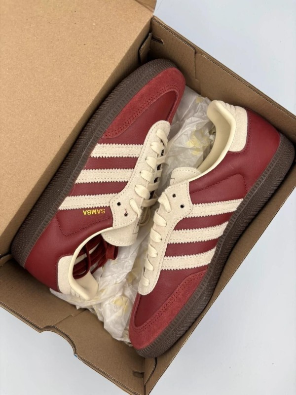 adidas samba og bordeaux/crème - 38 2/3 2