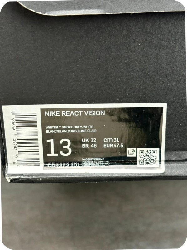 Nike react vision white - taille 47,5 2