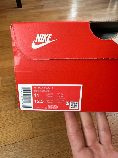 Nike air max plus tn blanche tuned air sneakers triple white - taille 45 neuve