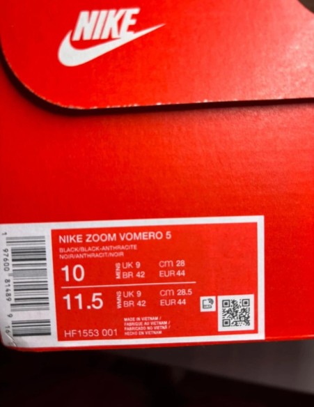 Nike Vomero 5 black anthracite taille 44