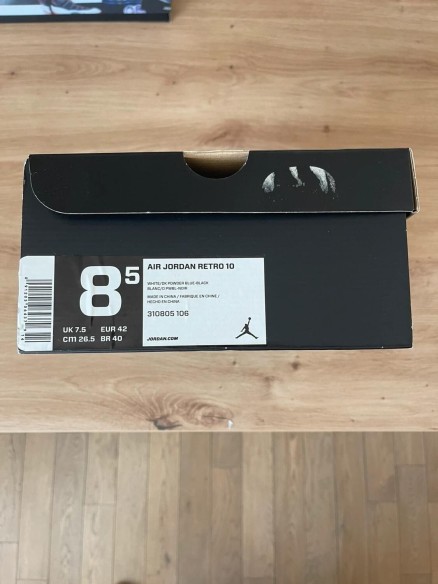 Jordan 10 X Retro Powder Blue taille 42 comme neuve