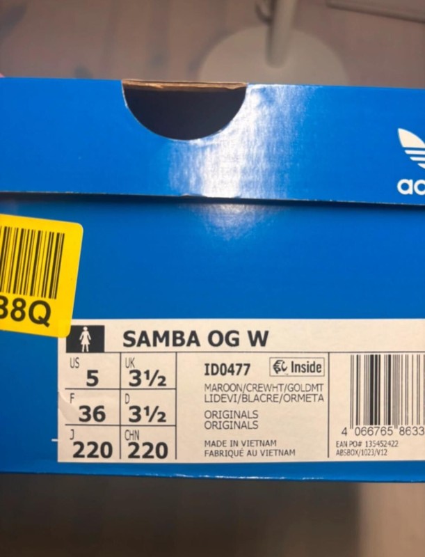adidas samba OG marron gold metallic taille 36 2