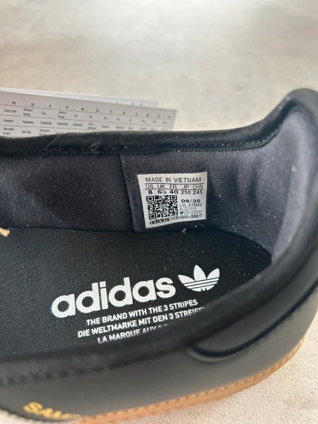 Adidas samba Jane core black carbon white stripes