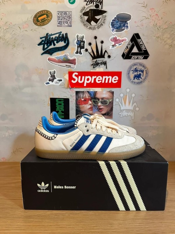Adidas Wales Bonner Samba beige blue 2