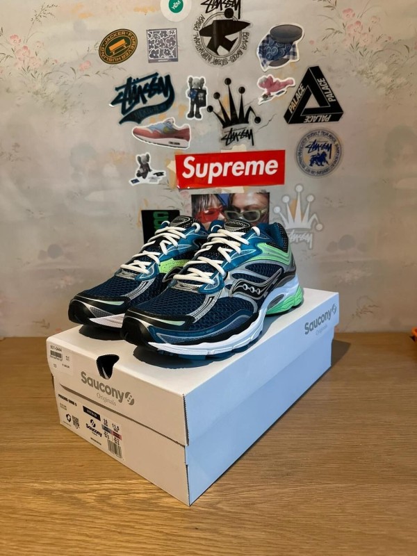 Saucony Progrid Omni 9 blue lime / bleu vert 2