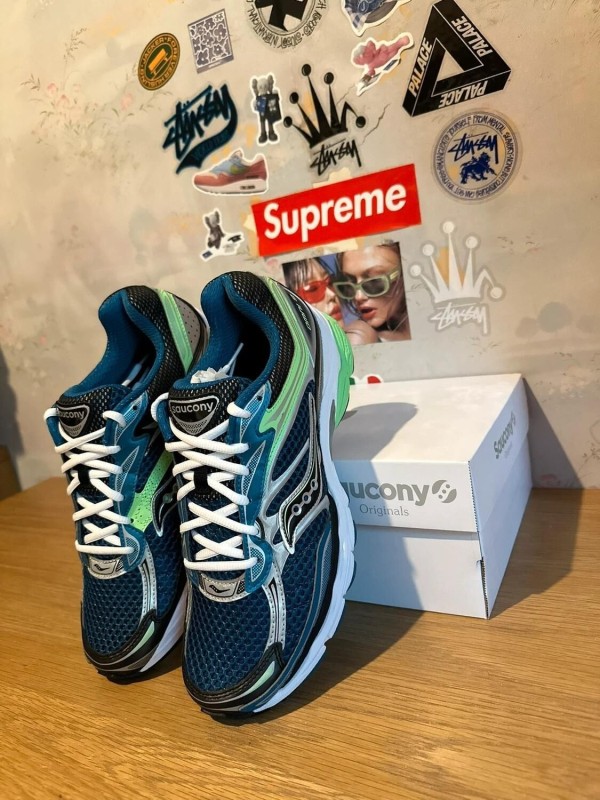 Saucony Progrid Omni 9 blue lime / bleu vert 2