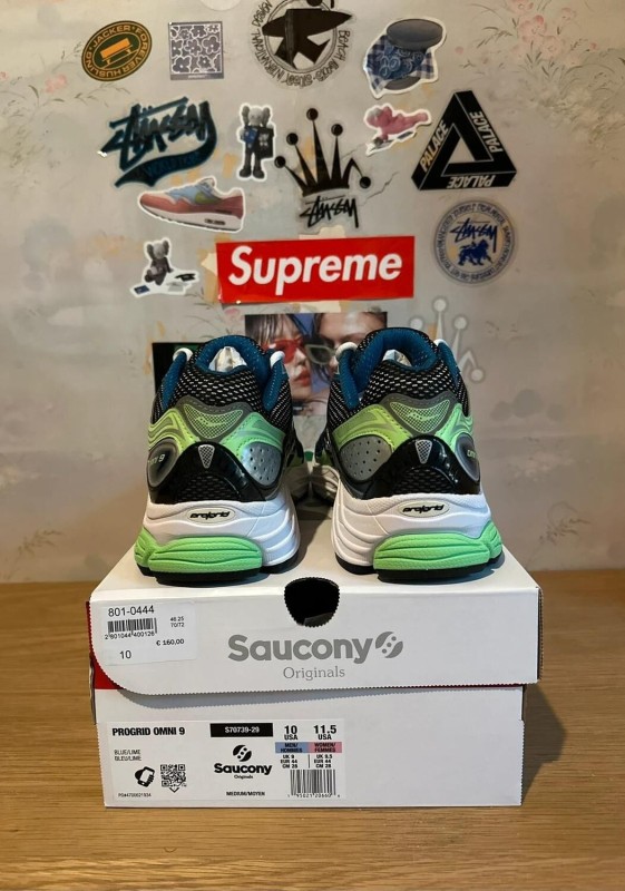 Saucony Progrid Omni 9 blue lime / bleu vert 2