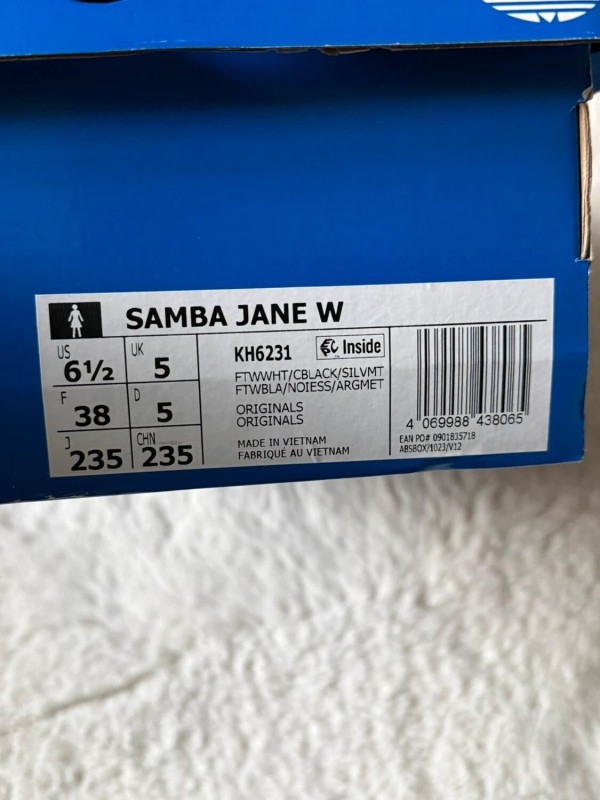 Adidas originals samba jane women's black 38 2
