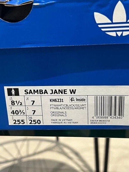adidas samba jane ruffle pack noir et blanc - neuf - 40,5