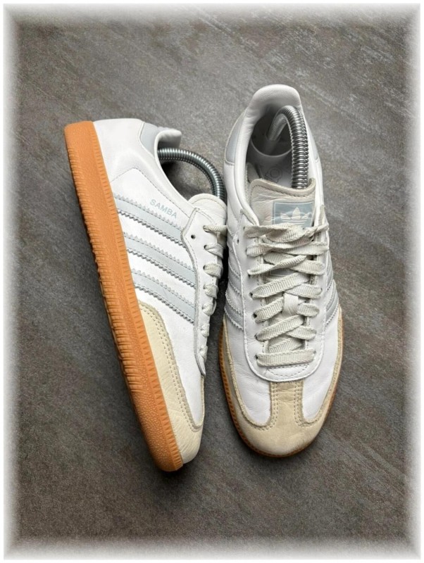adidas samba white / grey - taille 38 2