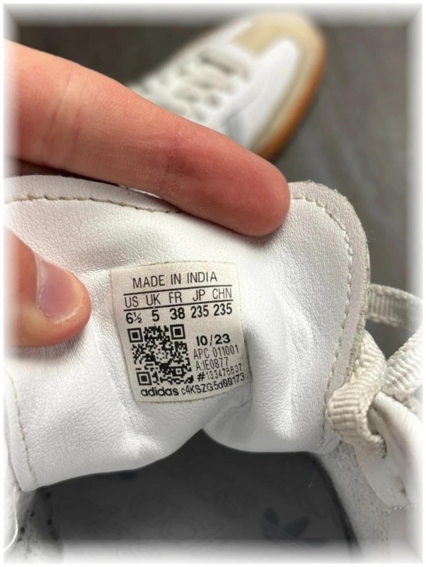 adidas samba white / grey - taille 38 2