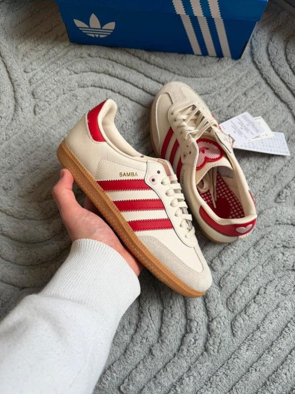 adidas samba red cream " saint valentin " Taille 40 2