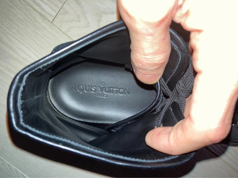 Basket Louis Vuitton Damier Leather High Graphite Black taille EU 41,5