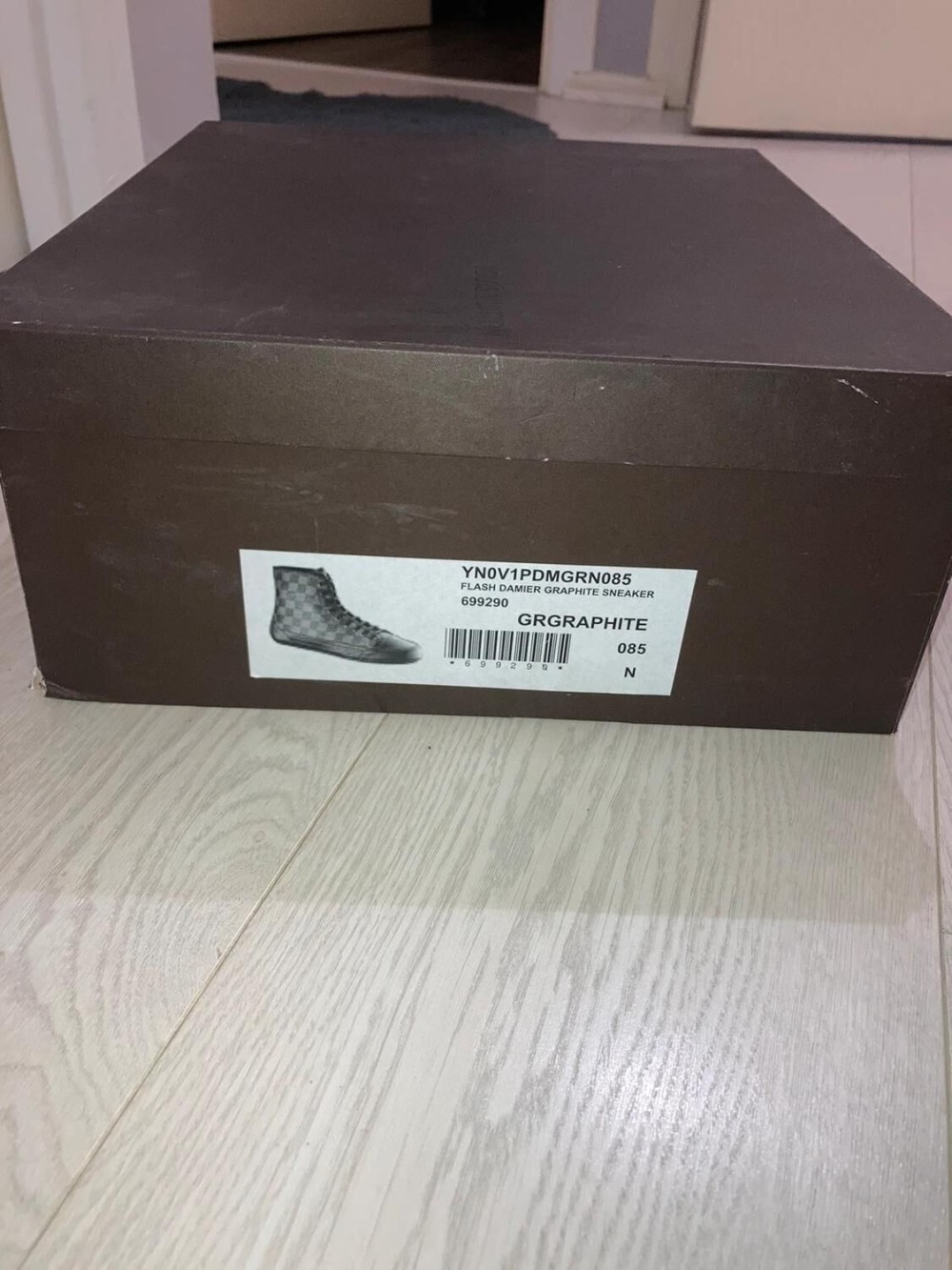Basket Louis Vuitton Damier Leather High Graphite Black taille EU 41,5