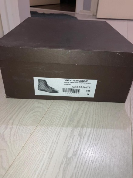 Basket Louis Vuitton Damier Leather High Graphite Black taille EU 41,5