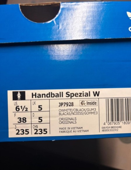 adidas handball spezial off white cow vache taille 38