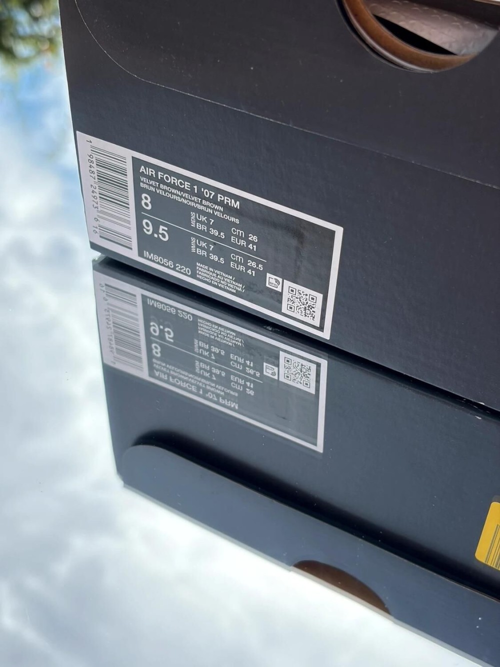 Nike Air Force 1 Morse Code Velvet Brown - EU 41