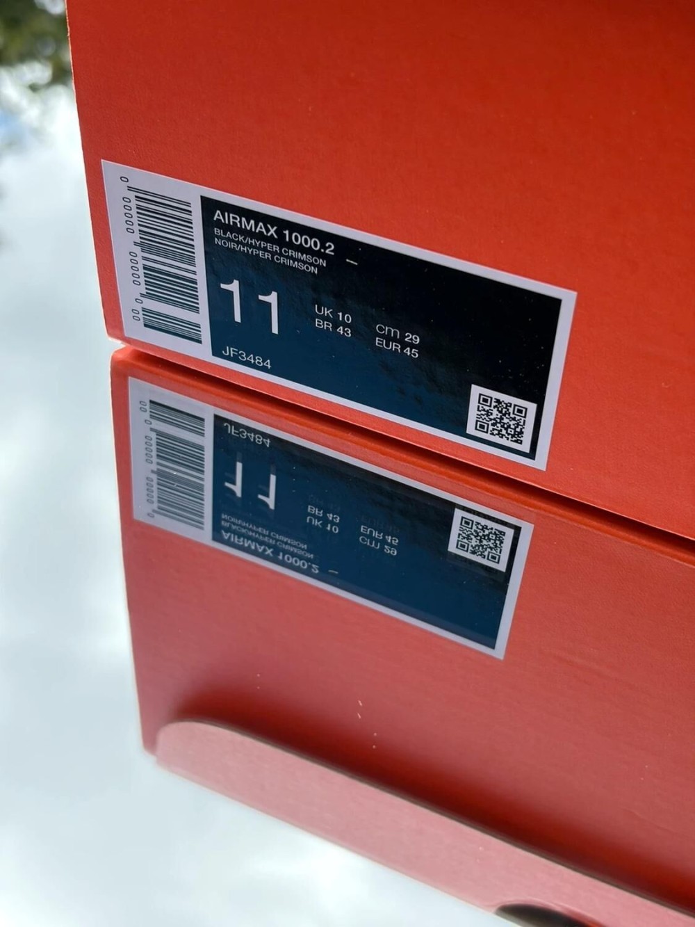 Nike Air Max 1000.2 Black Hyper Crimson - EU 45