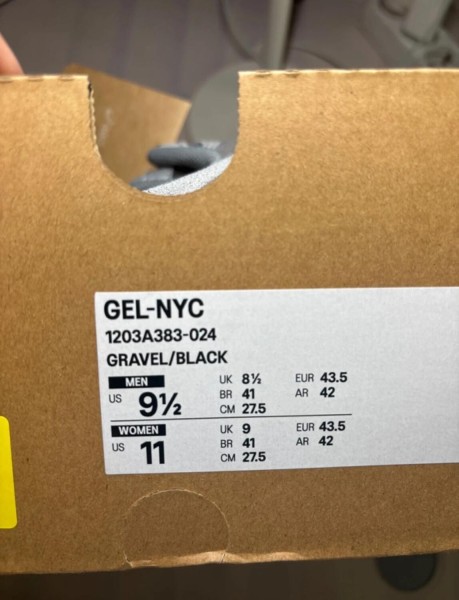 Asics gel nyc gravel black taille 43,5