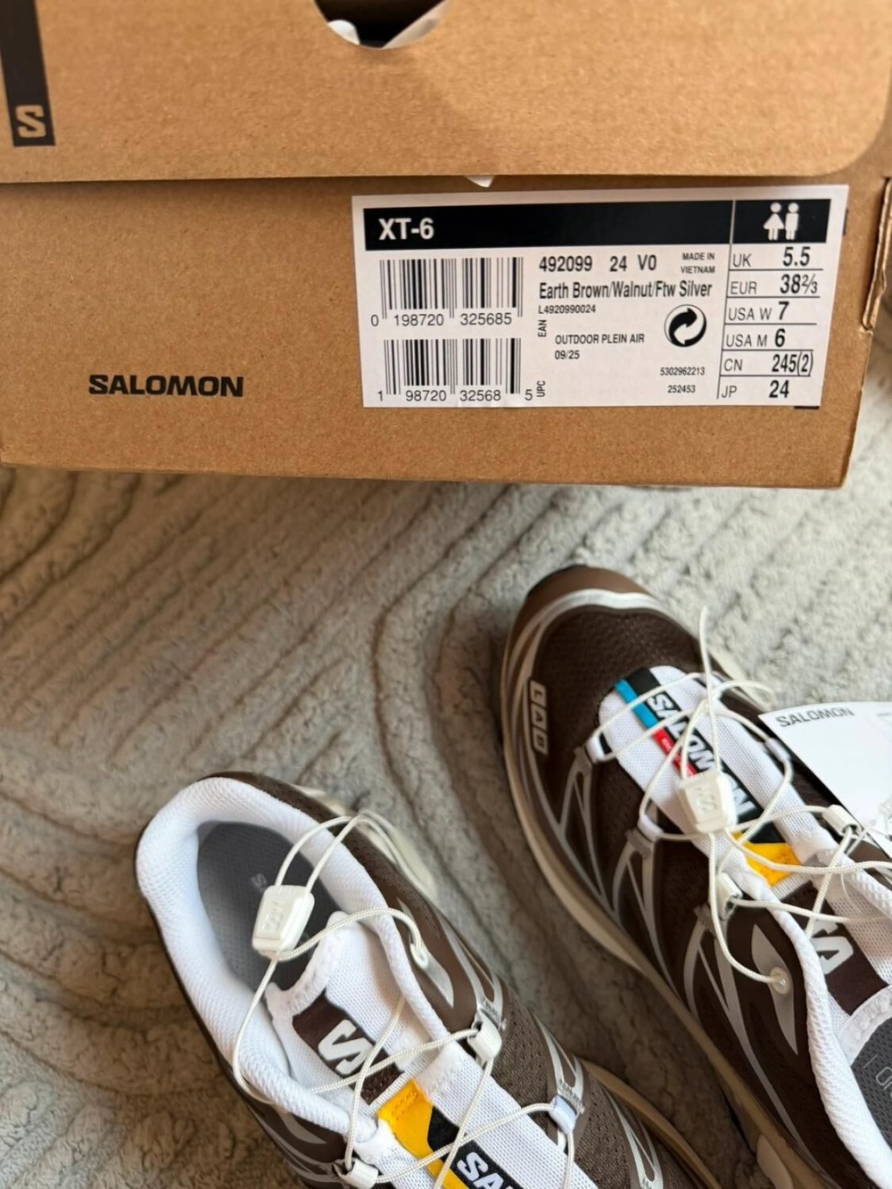 Salomon XT-6 Earth Brown Walnut - taille 38,5