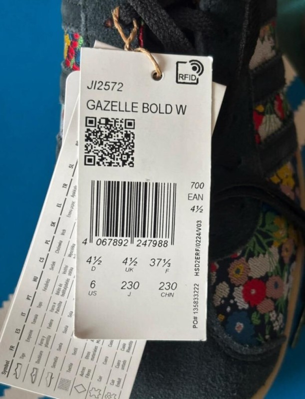 adidas Liberty London x Wmns gazelle bold "floral embroidery" taille 37 2