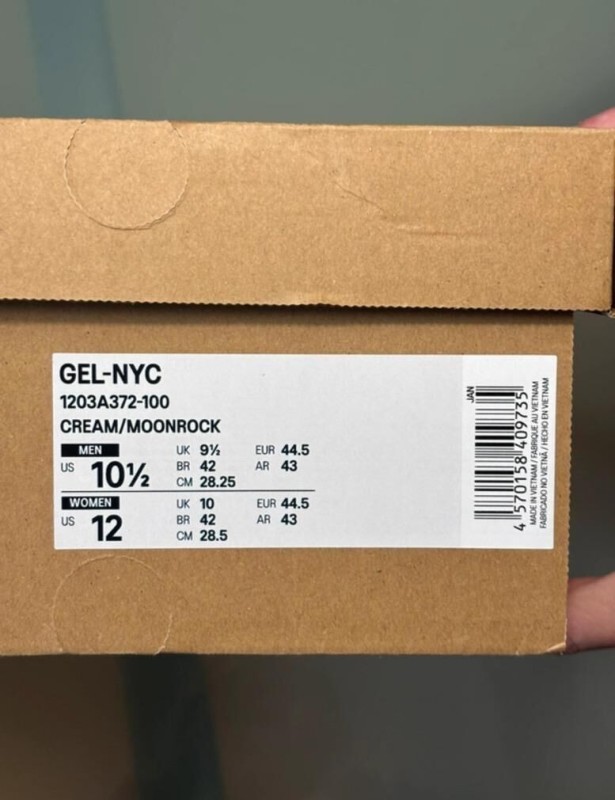 Asics gel nyc cream moonrock taille 44,5 2