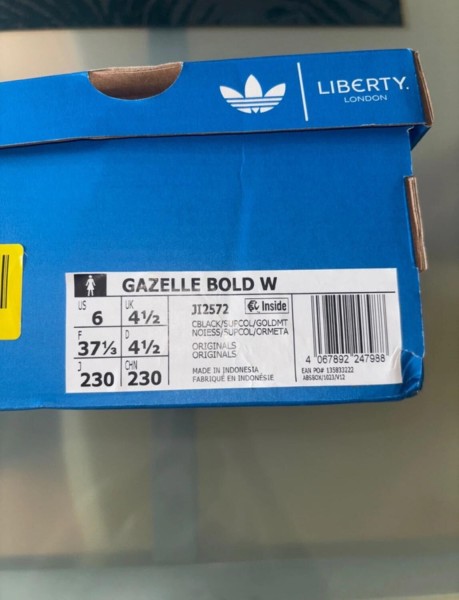 adidas Liberty London x Wmns gazelle bold "floral embroidery" taille 37
