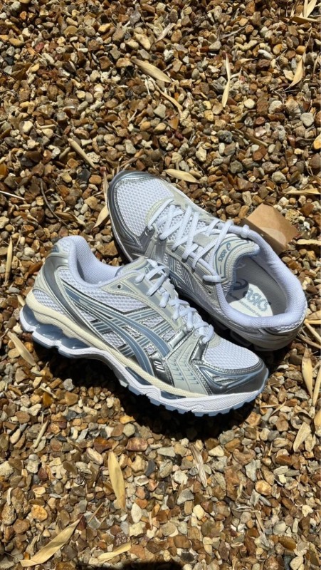 Asics gel kayano 14 light navy / gris argenté / bleu clair / été - taille 42,5