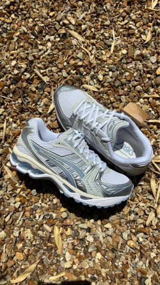 Asics gel kayano 14 light navy / gris argenté / bleu clair / été - taille 42,5