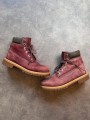 Chaussure Timberland en cuir vintage couleur bordeaux taille 38