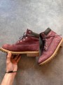 Chaussure Timberland en cuir vintage couleur bordeaux taille 38