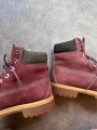 Chaussure Timberland en cuir vintage couleur bordeaux taille 38