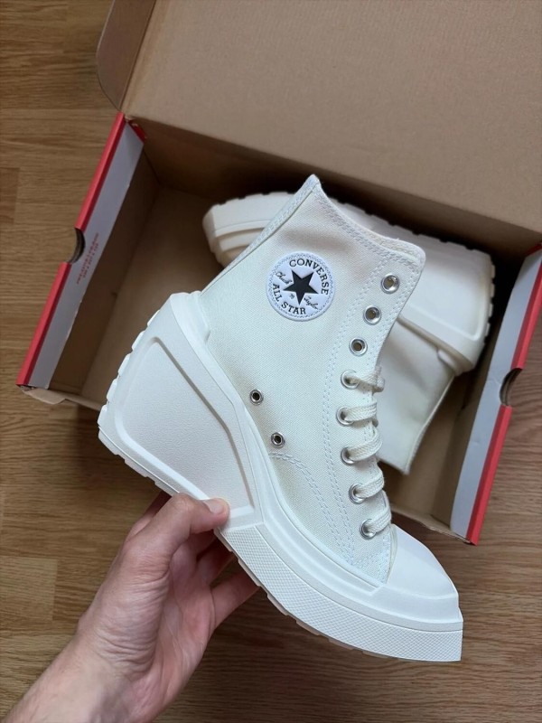 Converse Chuck 70 De Luxe Wedge Hi Egret / Black
