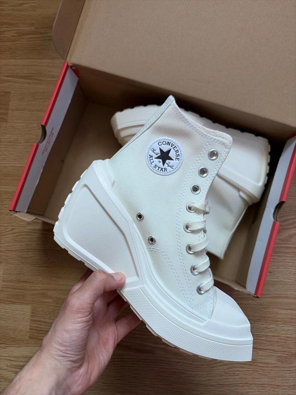 Converse Chuck 70 De Luxe Wedge Hi Egret / Black