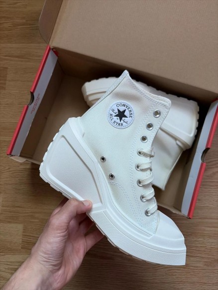 Converse Chuck 70 De Luxe Wedge Hi Egret / Black