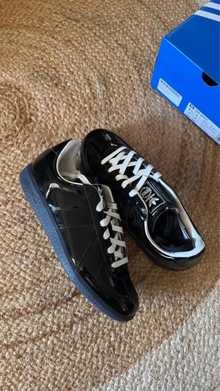 adidas BW Army Black Leather Patent Black - taille 42