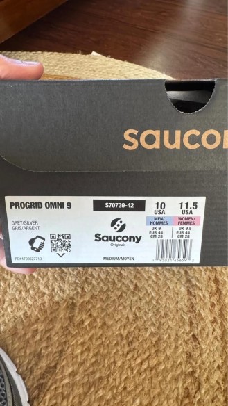Saucony Progrid Omni 9 Grey Silver - Taille 44