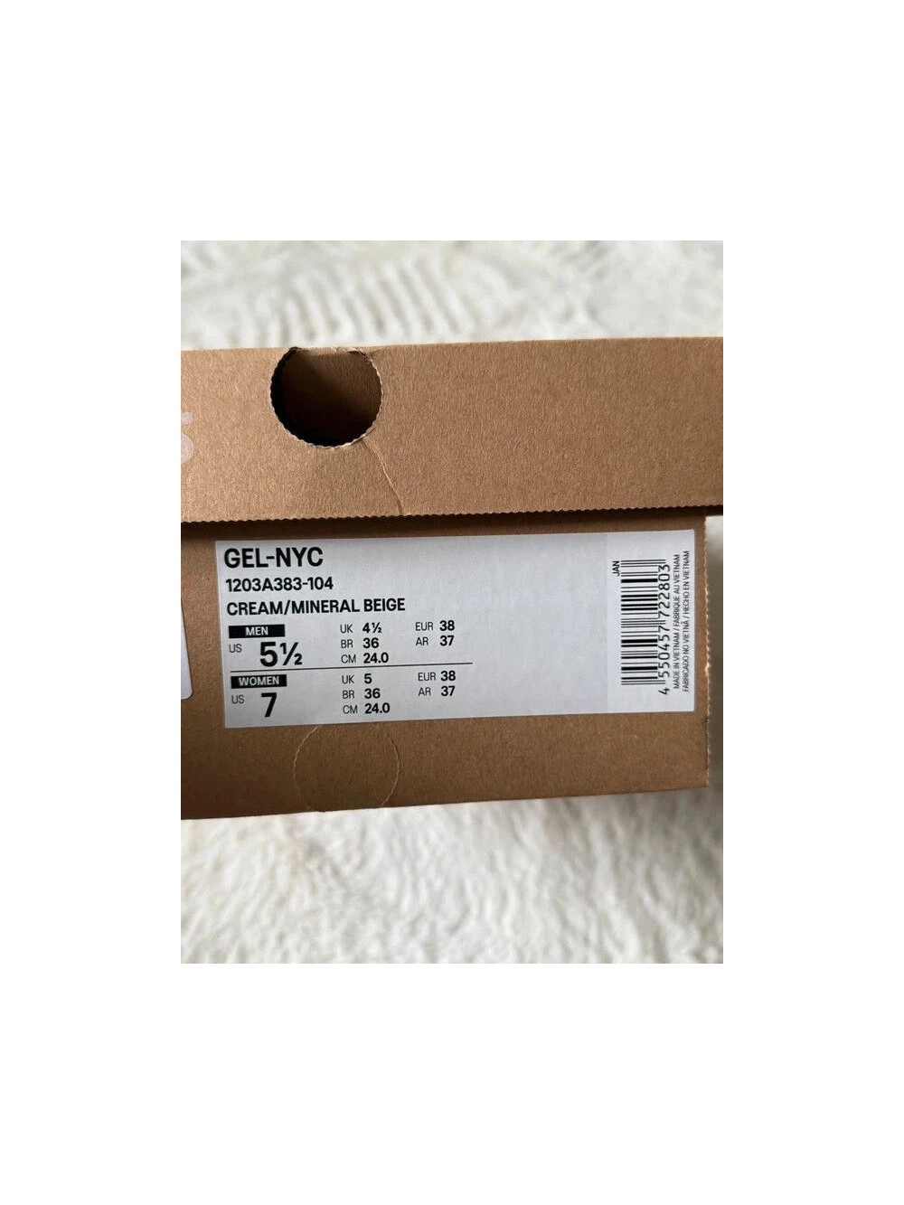 Asics Gel NYC 'Cream Pink' 38