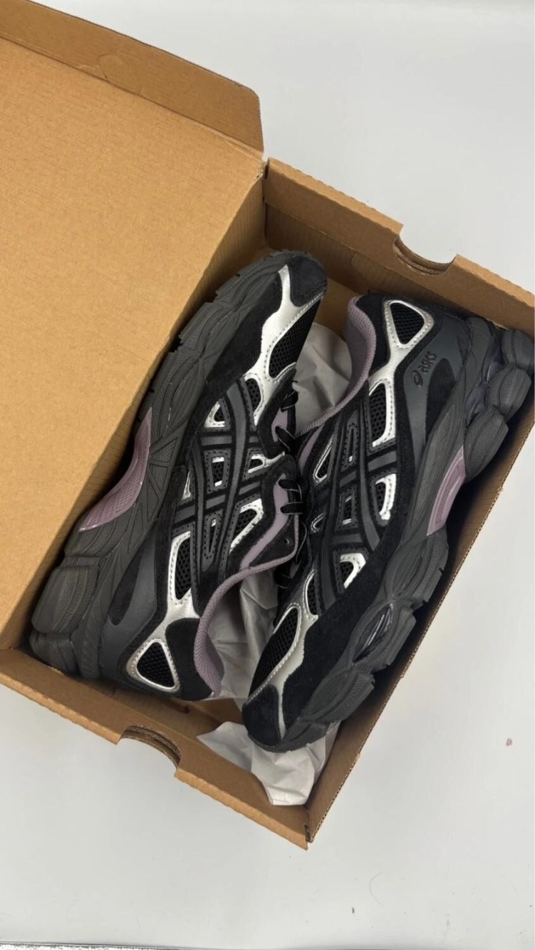 Asics gel nyc noir violet graphite grey - taille 38