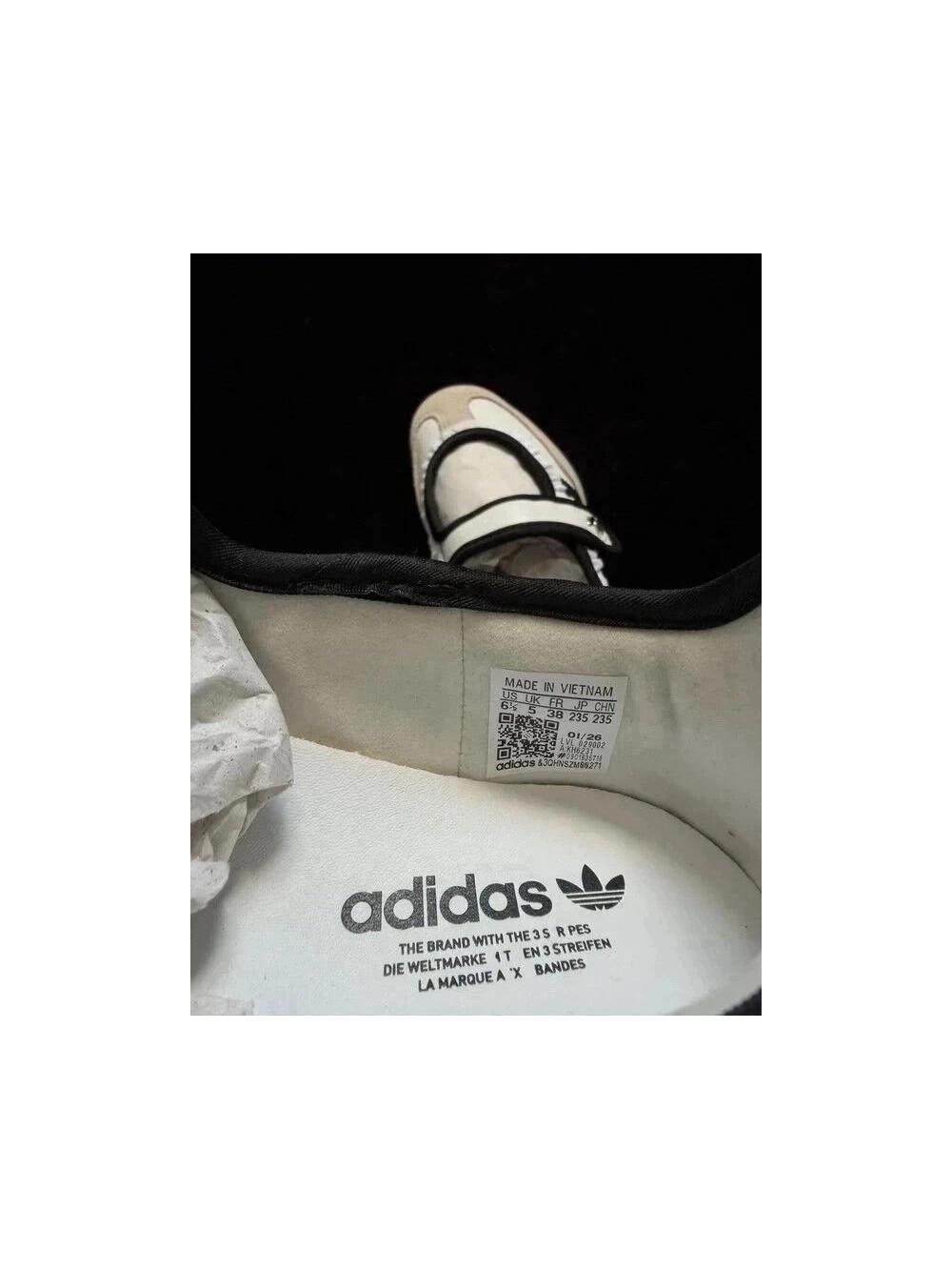 Adidas Samba Jane Blanc Noir Gum - Taille EU 38