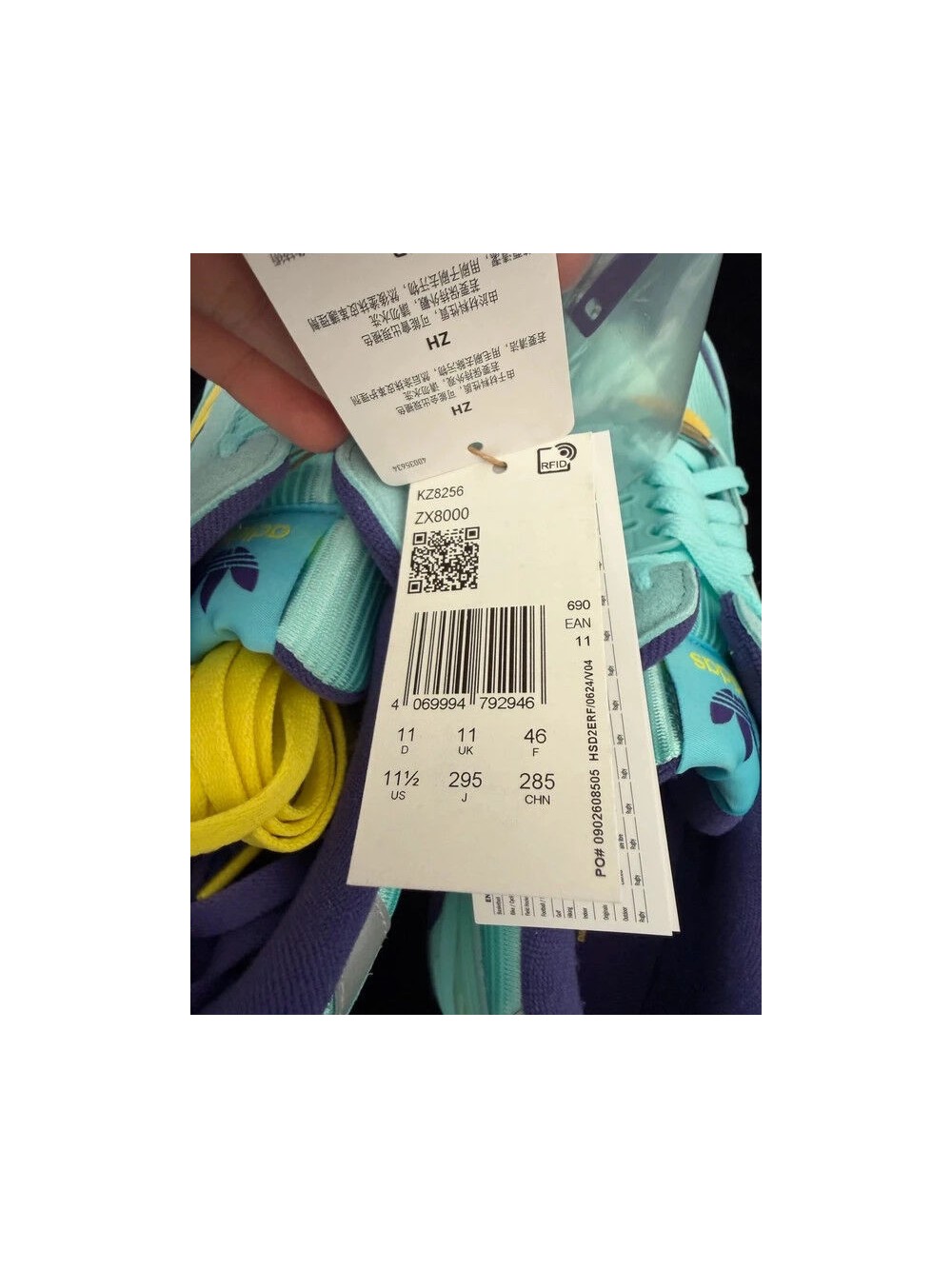 adidas ZX 8000 Archive Proto size? Exclusive Aqua - Taille EU 46