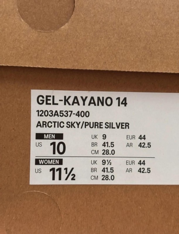 Asics Kayano 14 Artic Sky Pure Silver Taille 44 2