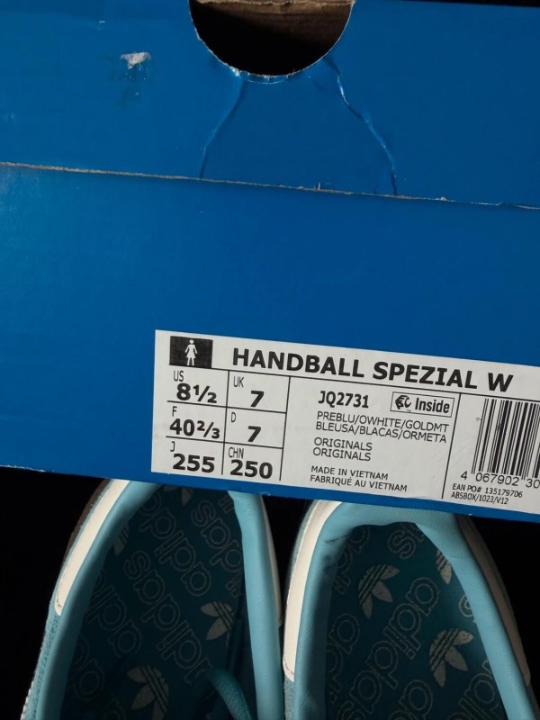 Adidas Handball Spezial Preloved Bleu Blanc Cassé - Taille EU 40 2/3 2