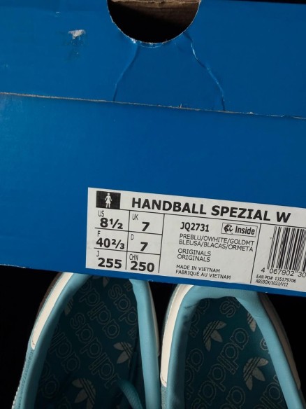 Adidas Handball Spezial Preloved Bleu Blanc Cassé - Taille EU 40 2/3
