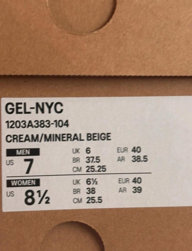 Asics Gel NYC Cream Mineral Beige taille 40 2